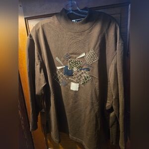 Vintage Brown Graphic Women's Crew Sweatshirt